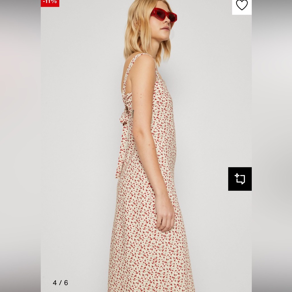 Abercrombie Wide Strap Slip MIDI Floral Sleeveless Dress